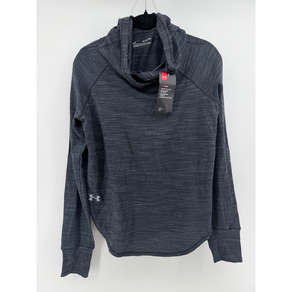 Under Armour HeatGear Womens XS Space Dye Hoodie Long‎ Sleeve Gray 1290158-001